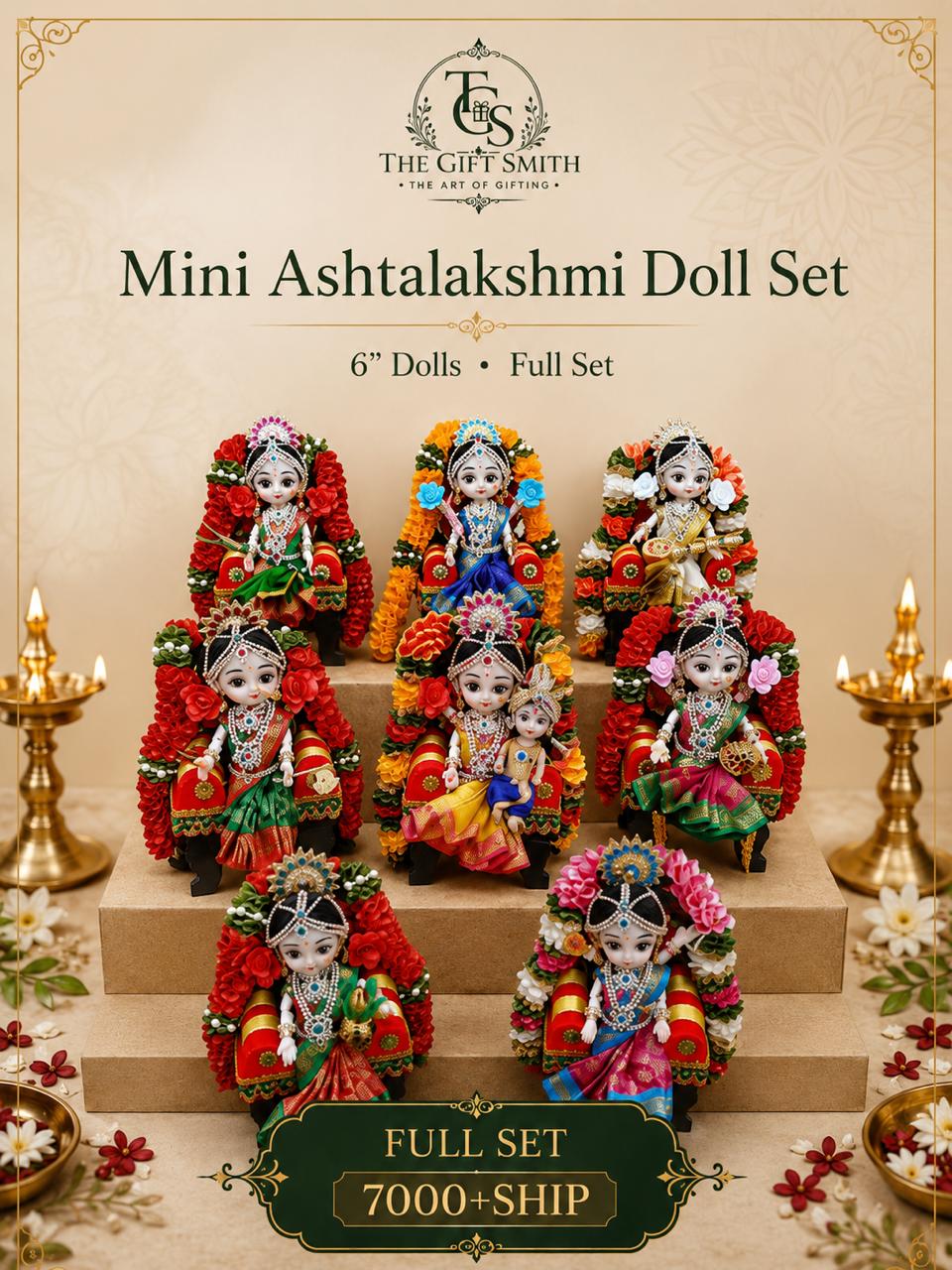 Mini Ashtalakshmi Doll Set
