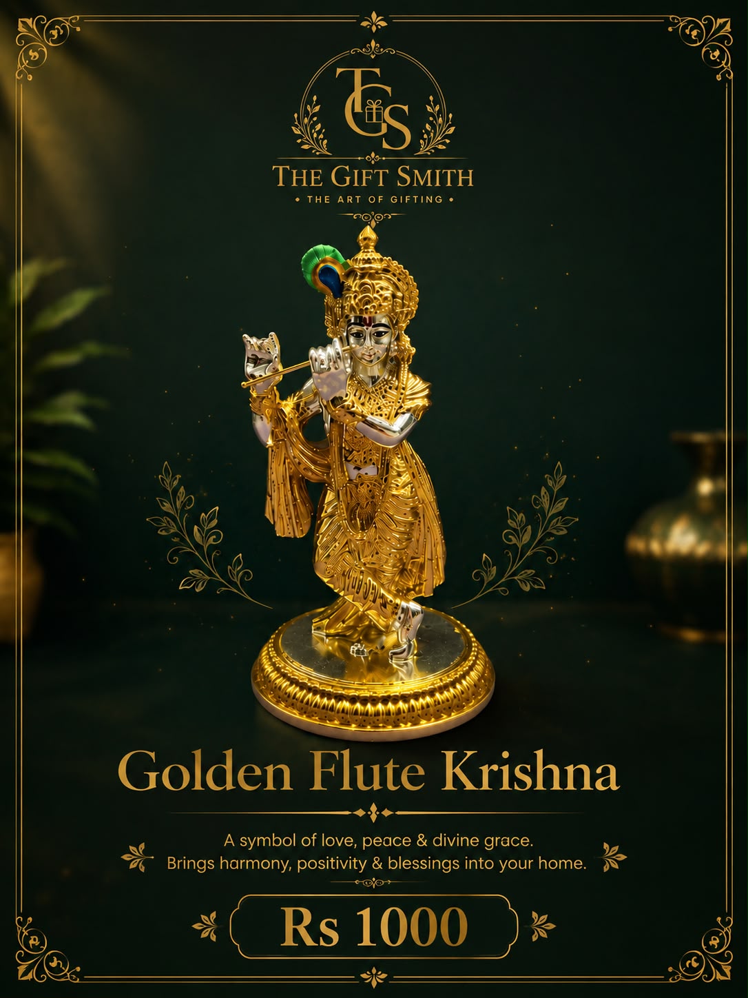 Golden Flute Krishna
