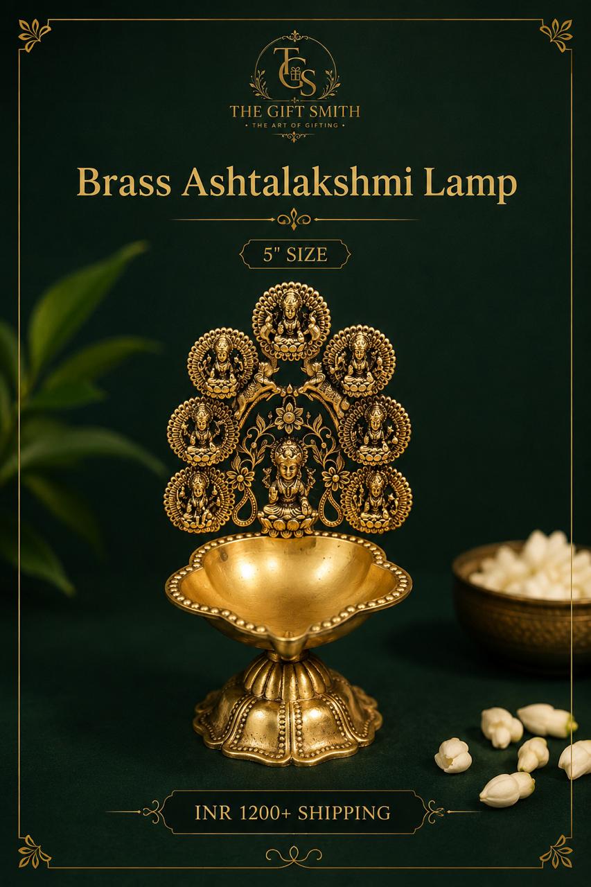 Brass Ashtalakshmi Lamp