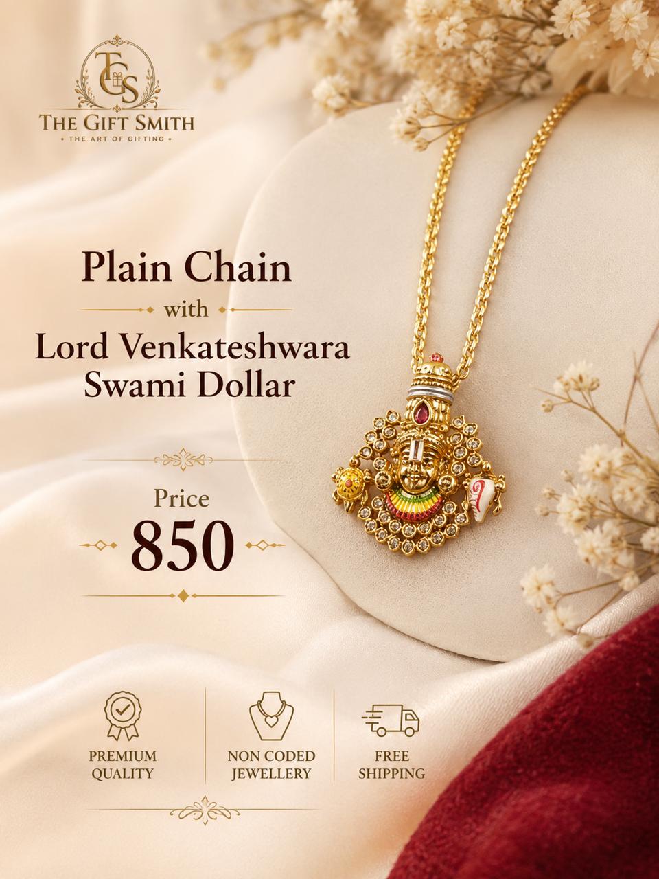 Plain Chain with Venkateshwara Dollar