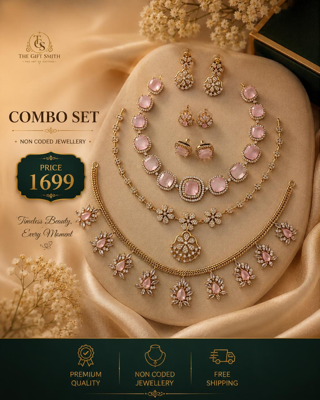 Pink Stone Combo Set