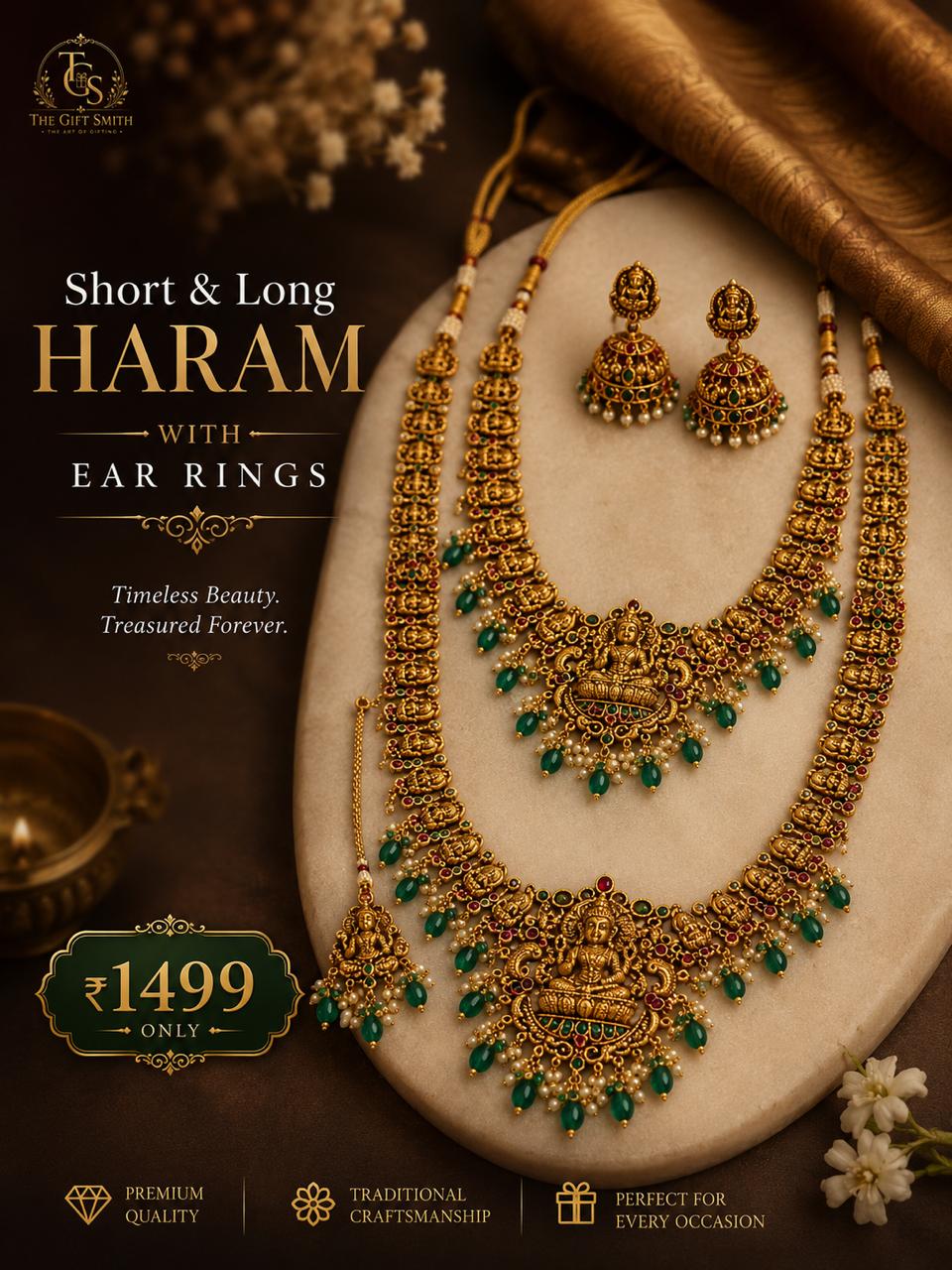 Short & Long Haram With Ear Rings