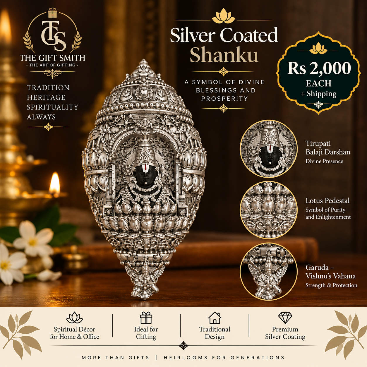 Silver Coated Shanku