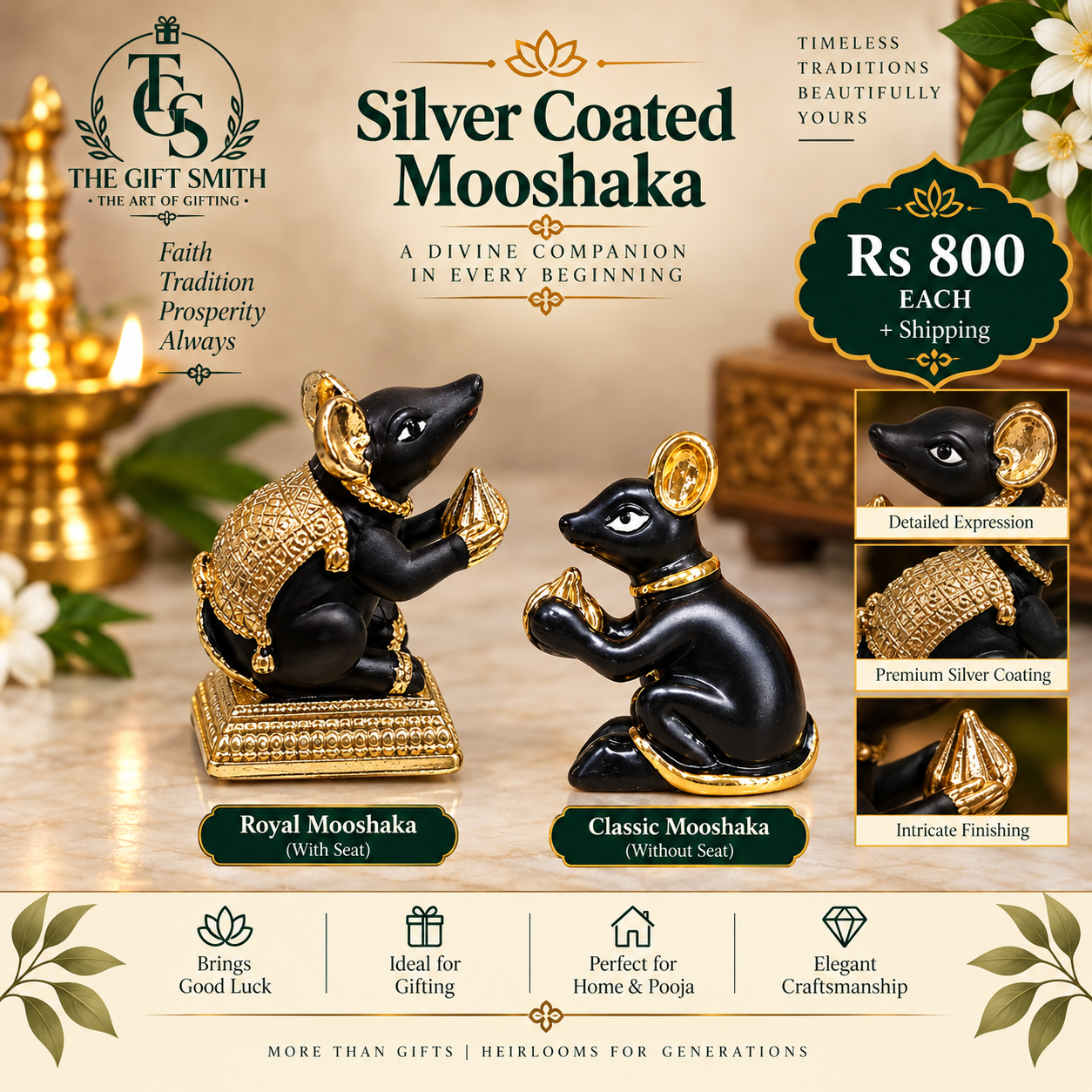Silver Coated Mooshaka