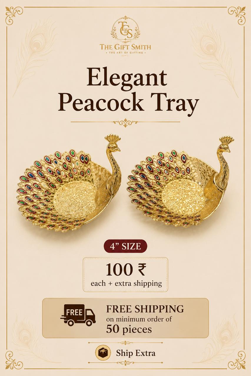 Elegant Peacock Tray