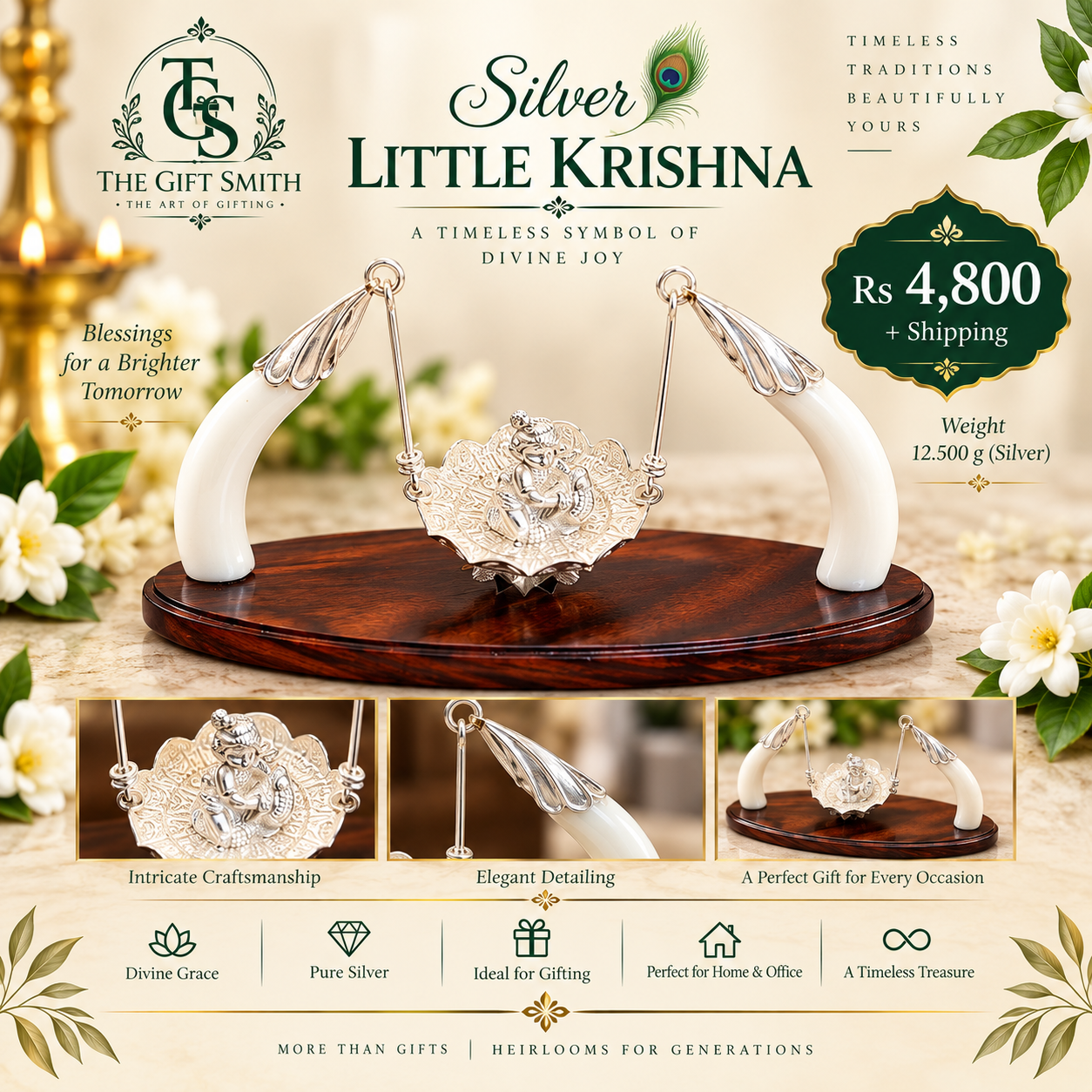 Silver Little Krishna