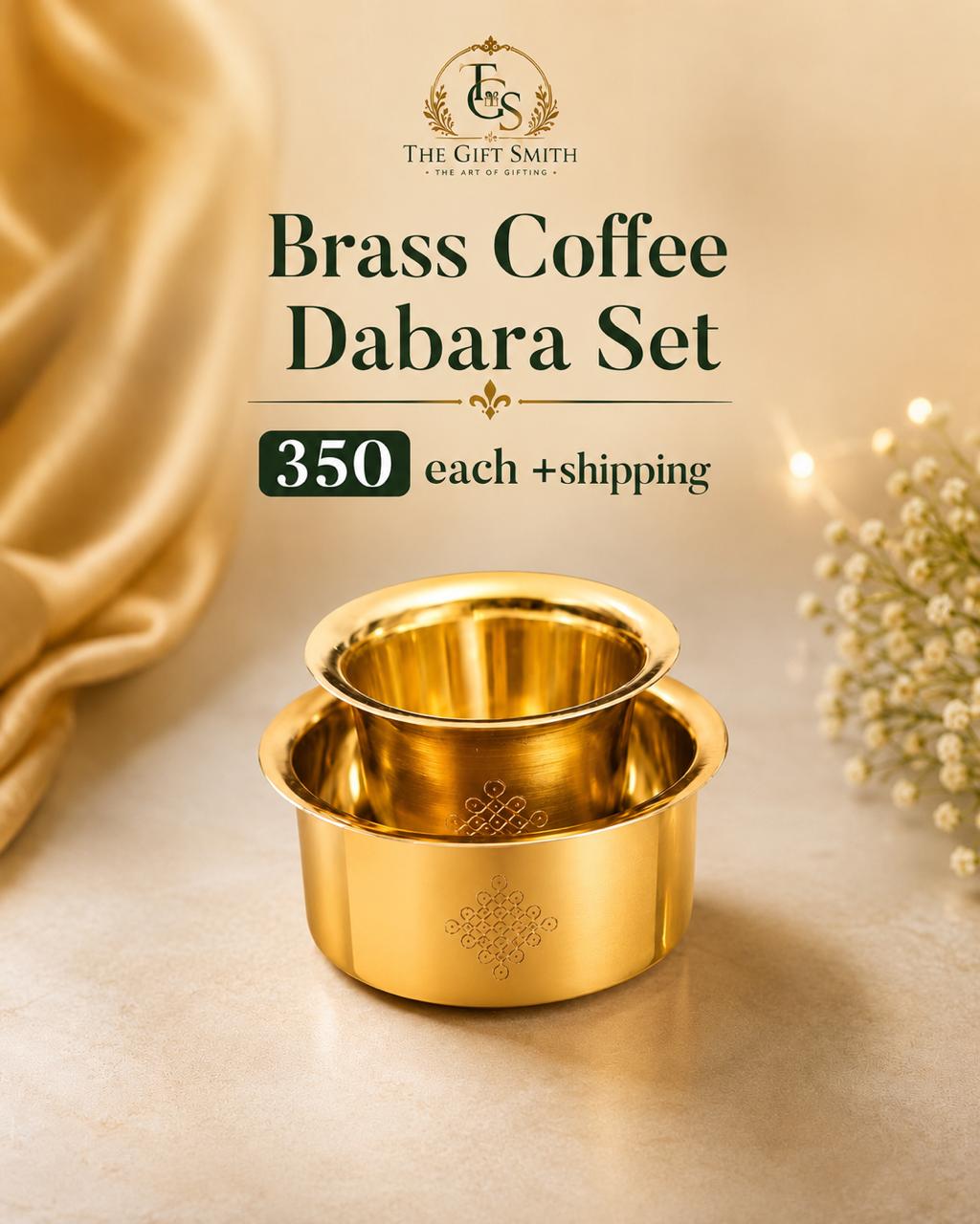 Brass Coffee Dabara Set