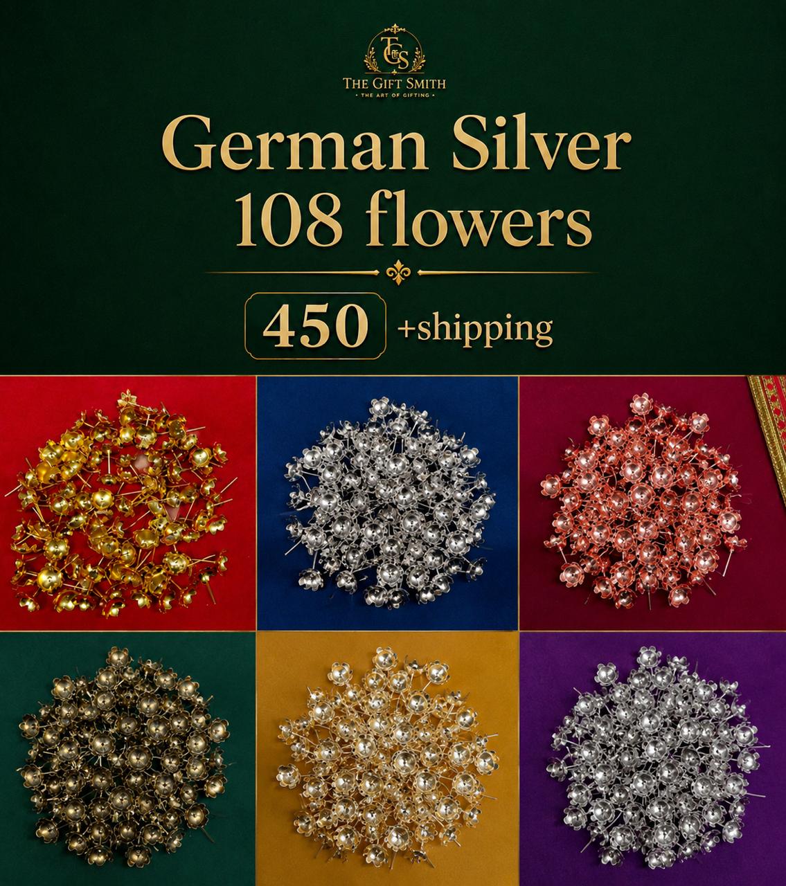German Silver 108 Flowers