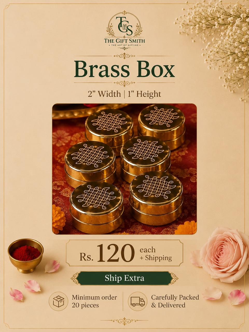 Engraved Brass Box