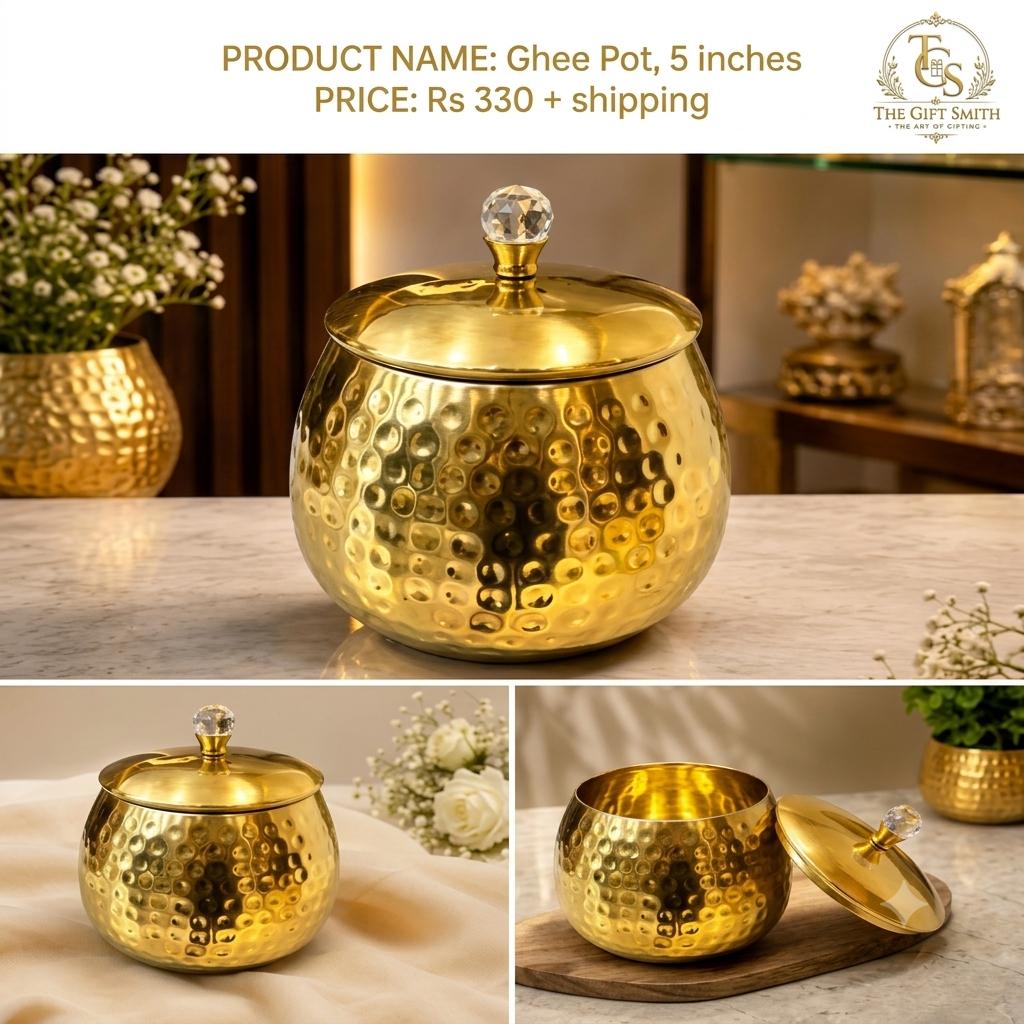 Golden Ghee Pot