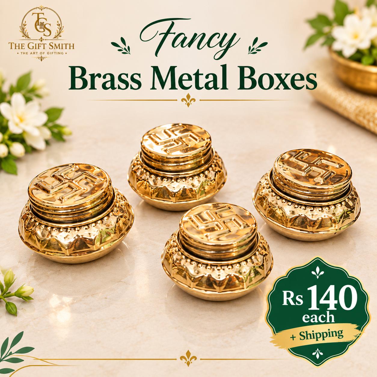 Fancy Brass Metal Boxes